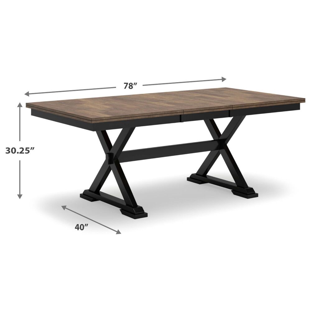 Ashley Wildenauer Dining Table in Deep Brown and Satin Black - Table Only, , large