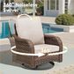 Hearth and Haven 3-Piece Outdoor Bistro Set with Swivel Gliders Rocker in Beige, , large