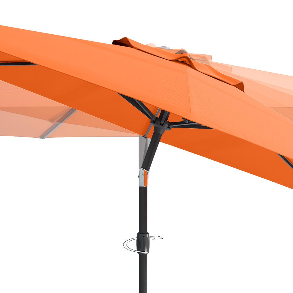 CorLiving 10&#39; UV &amp; Wind Resistant Patio Umbrella in Orange, , large