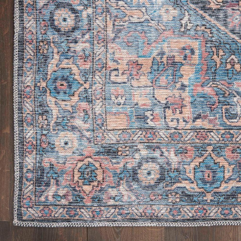57 Grand by Nicole Curtis Series 1 7&#39;10&quot; x 9&#39;10&quot; Blue, Beige and Pink Area Rug, , large
