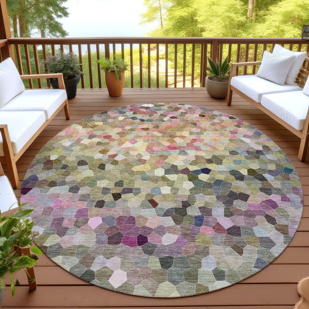 Dalyn Rug Company Kaleidoscope Meadow 8' Round Indoor/Outdoor Area Rug, , large
