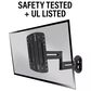 Sanus Advanced Full-Motion 4D and Shift Wall Mount for 19" - 43" TVs in Black, , large