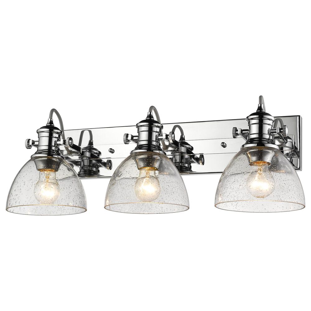 Golden Lighting Hines 3-Light Semi-Flush in Chrome, , large