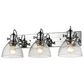 Golden Lighting Hines 3-Light Semi-Flush in Chrome, , large