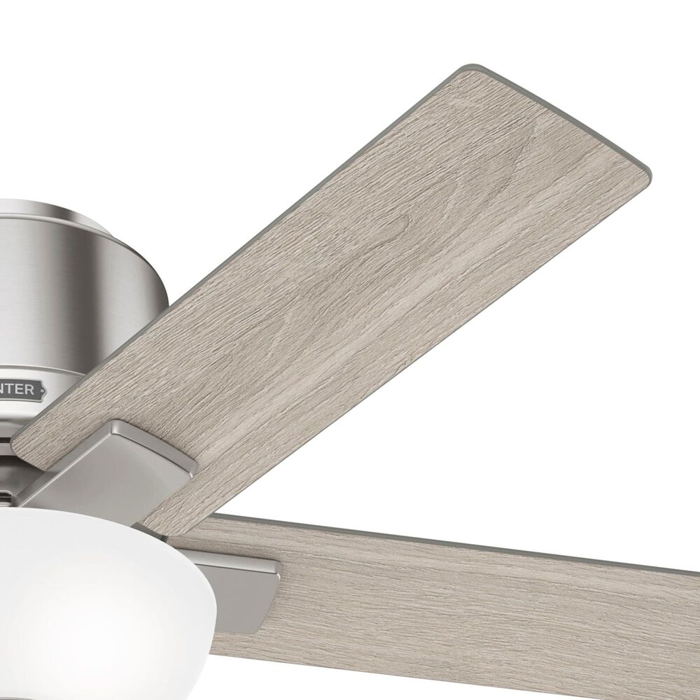 Hunter Fitzgerald 44&quot; Ceiling Fan with LED Lights in Brushed Nickel, , large