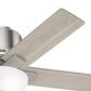 Hunter Fitzgerald 44" Ceiling Fan with LED Lights in Brushed Nickel, , large