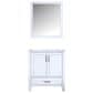 Lexora Home Jacques 30" Single Bathroom Vanity Cabinet Only in White and 28" Mirror, , large