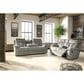 Ashley Mitchiner Manual Recliner Sofa with Drop Down Table in Fog, , large