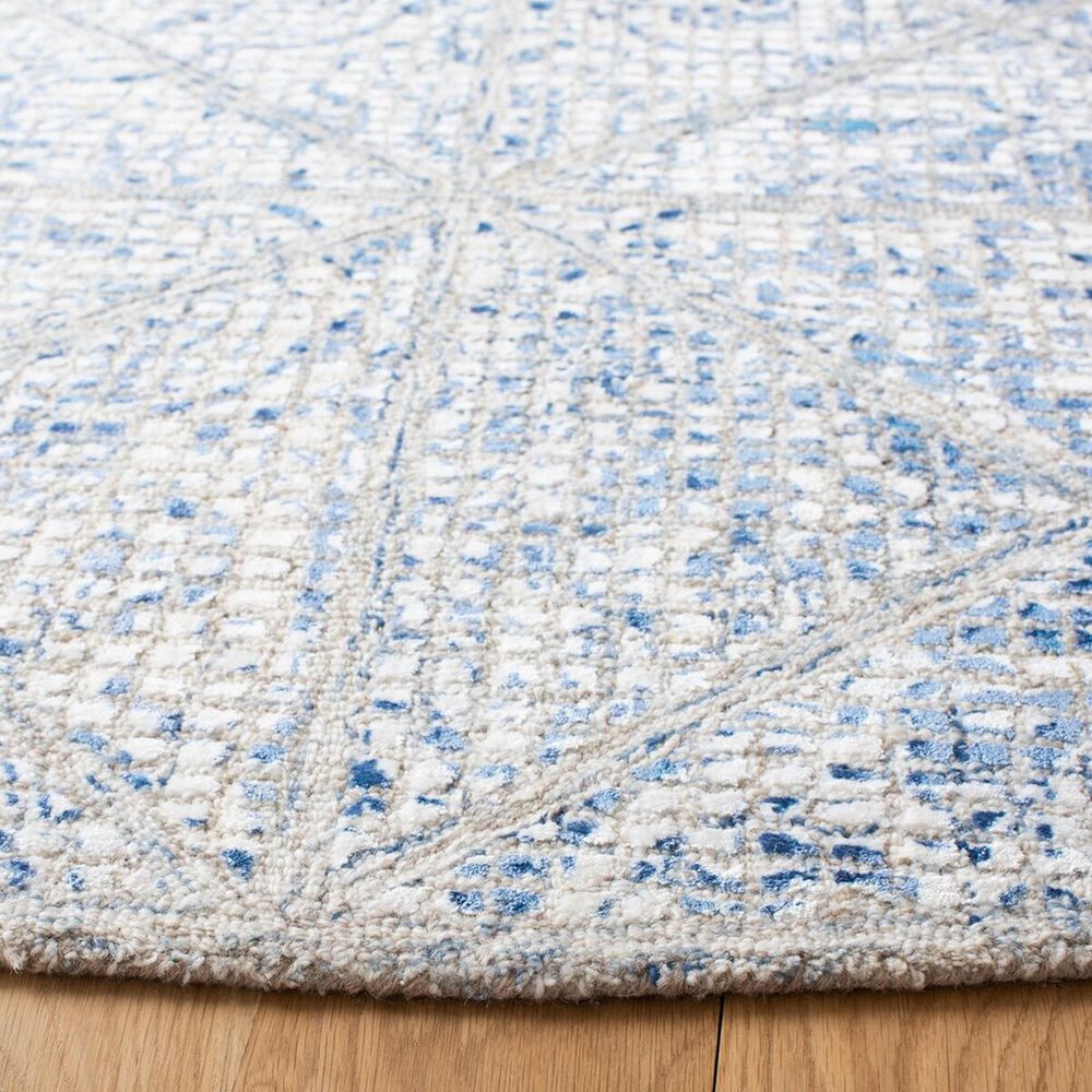 Safavieh Artistry 7&#39; Round Blue and Natural Area Rug, , large