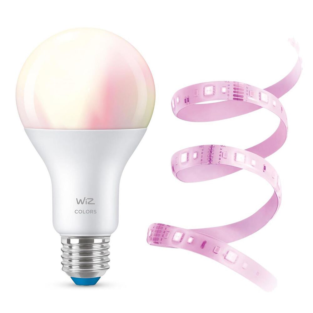 hetzelfde zwak bedelaar Wiz Smart Lighting A21 E26 Color Wi-Fi Bulb with 39" LED Color Strip  Extension in Multicolor | NFM