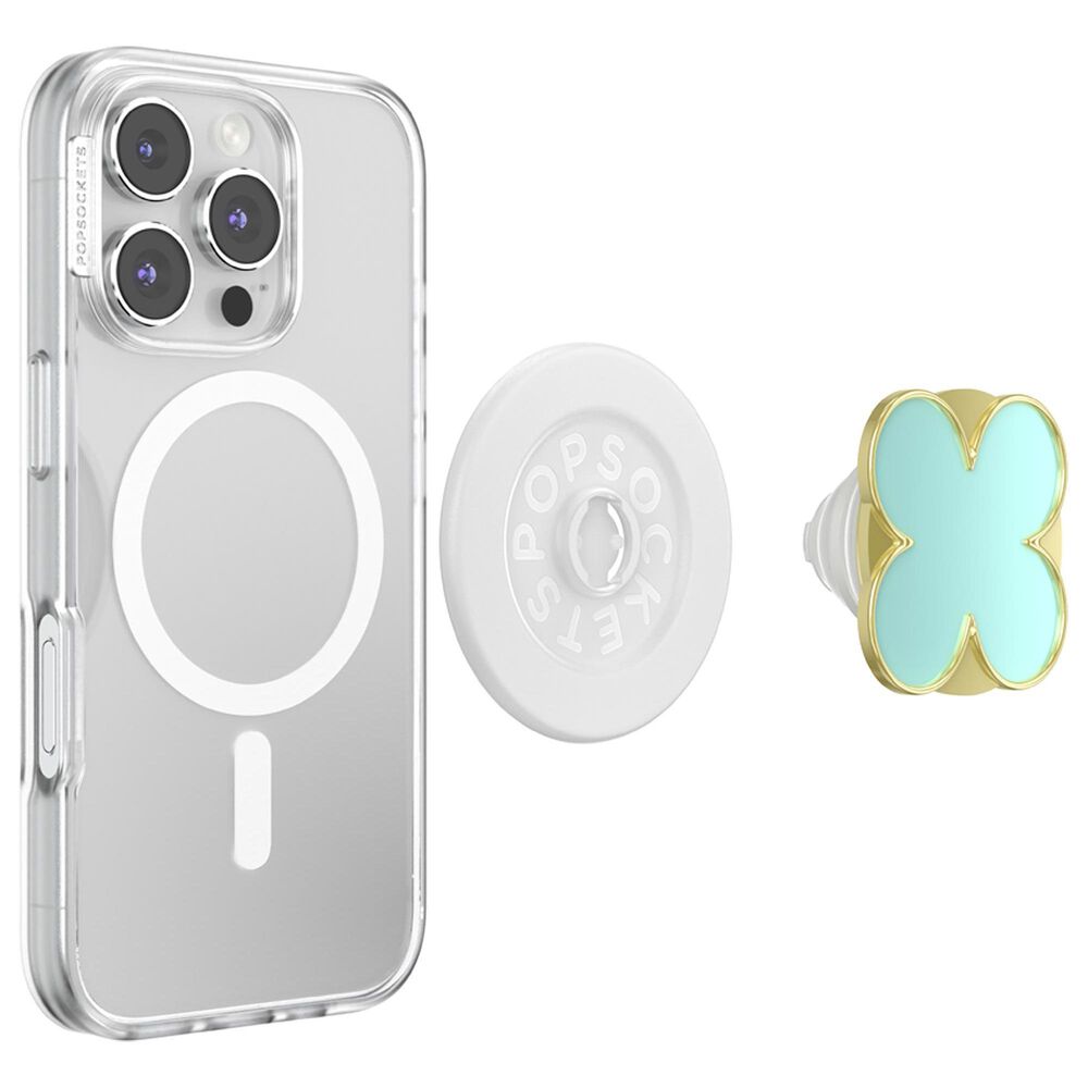 PopSockets MagSafe Circle PopGrip in Enamel Clover Mint, , large