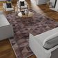 Central Oriental Rugease Velveteen Marlow Brown and Dark Grey 7"6" x 9"6" Area Rug, , large