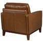 Italiano Furniture Weston Stationary Leather Chair and Ottoman Set in Highland Brown, , large
