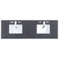 James Martin Vanities Bristol 72" Double Bathroom Vanity in Bright White with 3 cm Charcoal Soapstone Quartz Top and Rectangular Sinks, , large