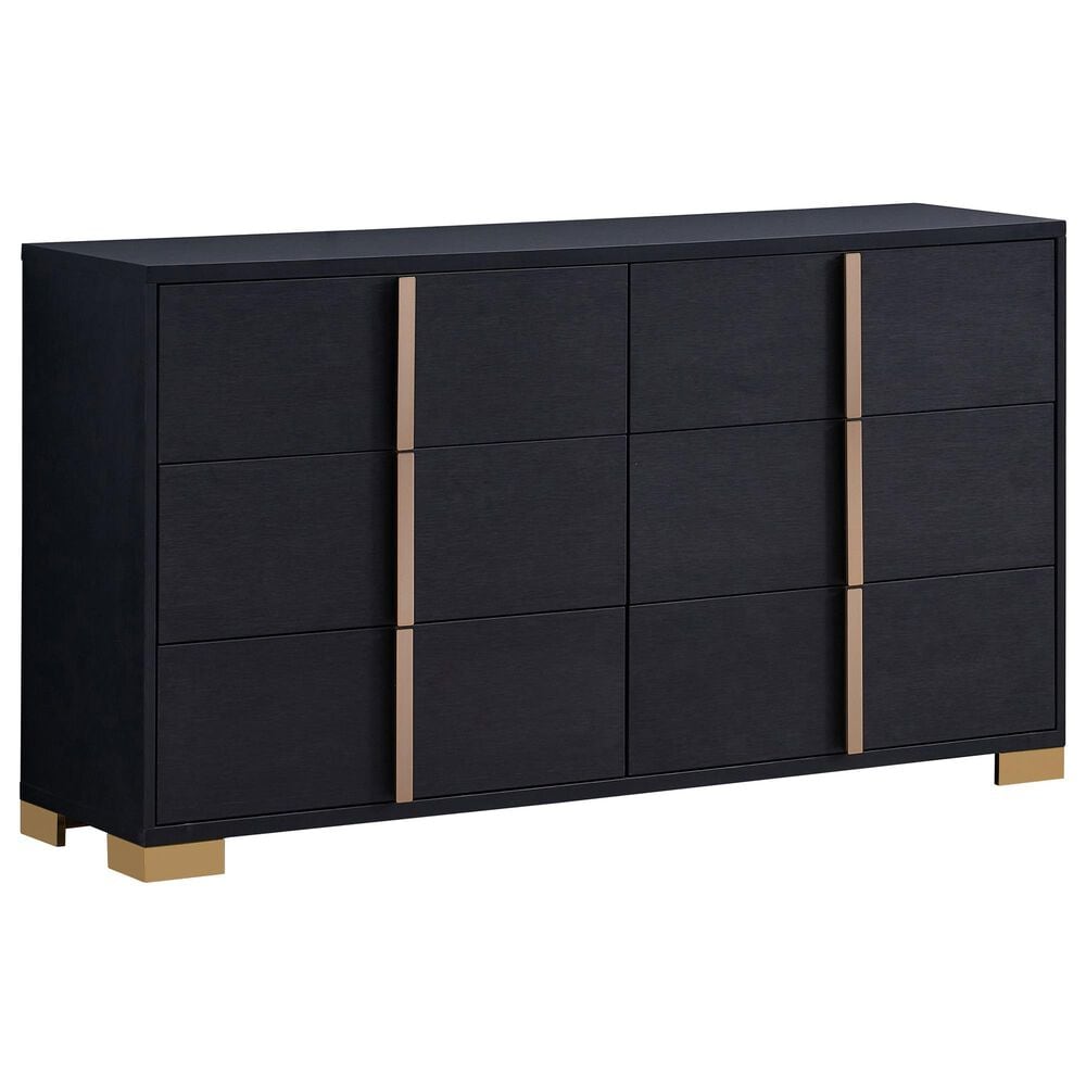 Pacific Landing Marceline 6-Drawer Dresser in Black, , large