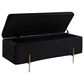 Lilola Home Emma Storage Bench in Black Velvet, , large