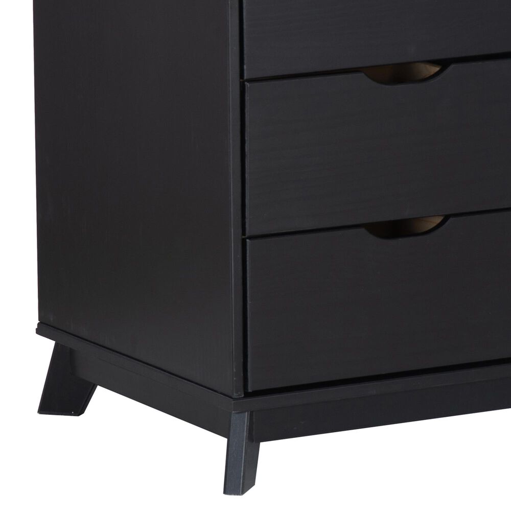 Linon Home Decor Polly 3-Drawer Nightstand in Black, , large