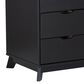 Linon Home Decor Polly 3-Drawer Nightstand in Black, , large