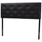 Baxton Studio Baltimore Queen Upholstered Panel Headboard in Black, , large