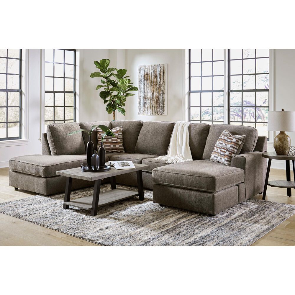 Ashley OPhannon 2-Piece U-Shaped Sectional with Right Facing Chaise and Left Facing Corner Chaise in Putty, , large
