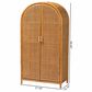 Baxton Studio Paloma 2-Door Large Storage Cabinet in Light Honey, , large