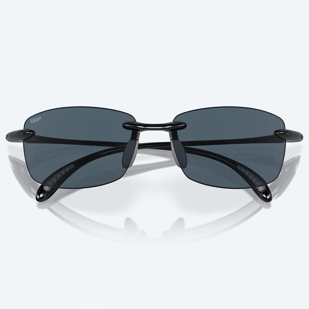 Costa Ballast Sunglasses with Gray Lenses in Shiny Black NFM