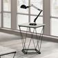 Furniture of America Anitta 3-Piece Table Set in White and Black, , large
