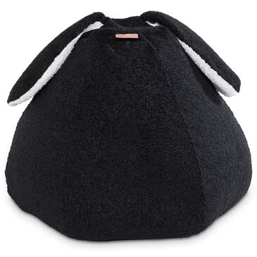 Jaxx HopSeat Bunny Oval Shaped Large Bean Bag Chair in Black, , large