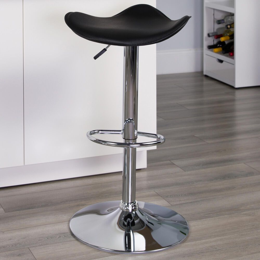 Flash Furniture Adjustable Barstool in Black, , large