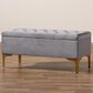 Baxton Studio Valere Storage Ottoman in Grey, , large