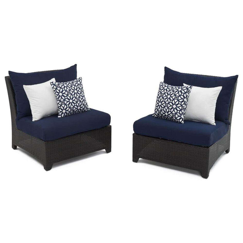 RST Brands Deco Sunbrella Patio Armless Chair in Navy Blue, , large