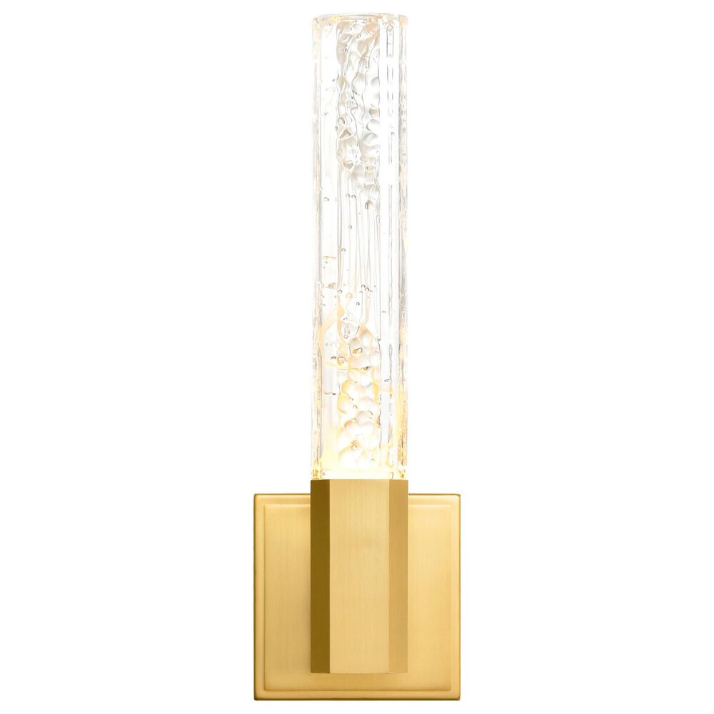 CWI Lighting Greta 5" Integrated LED Wall Light with Handcrafted Glass in Brass, , large