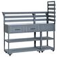 HOMLUX 62.3"" Outdoor Kitchen Island in Gray, , large