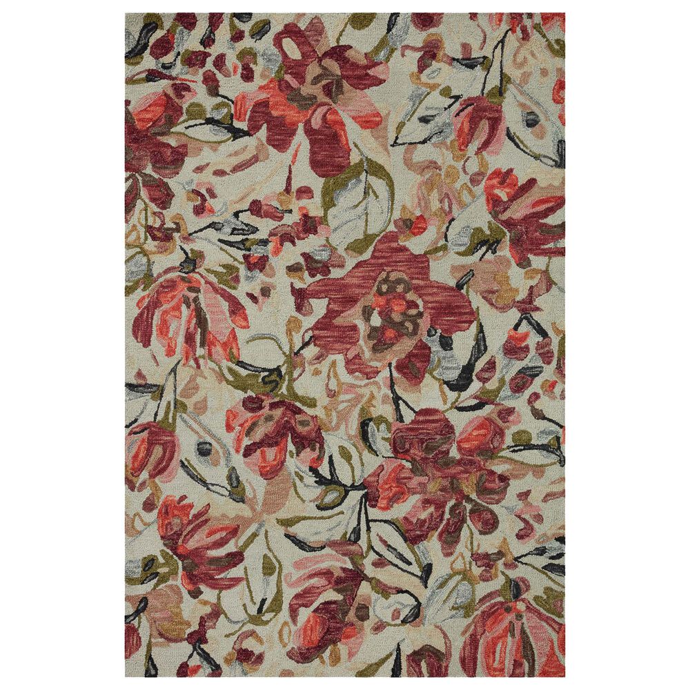 Loloi Belladonna 5" x 7"6" Ivory and Raspberry Area Rug, , large