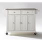 Crosley Furniture Stainless Steel Top Kitchen Cart in White, , large