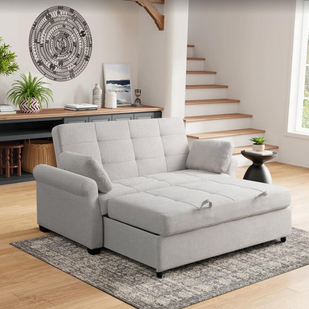 Lifestyle Solutions Hampton Queen Sleeper Sofa in Oatmeal, , large
