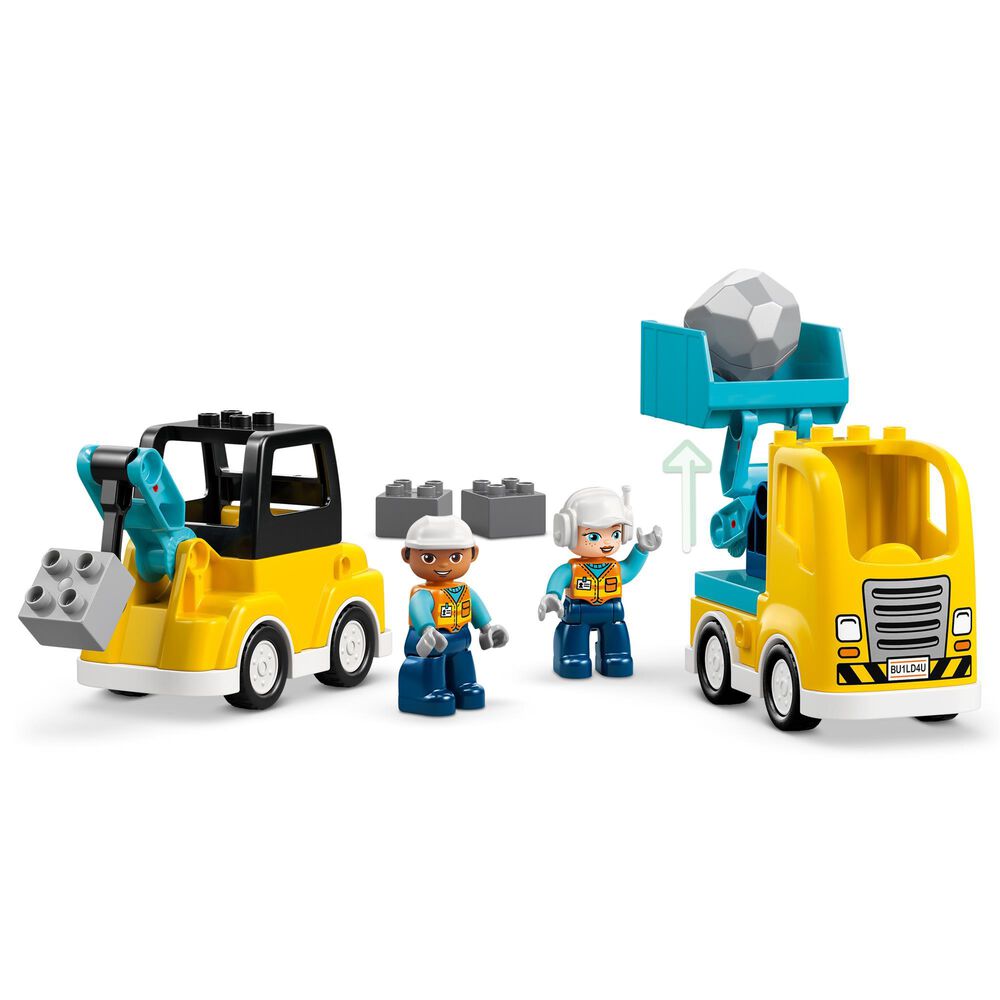 LEGO Duplo 3-In-1 Construction Vehicles Building Set, , large