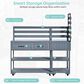 HOMLUX 62.3"" Outdoor Kitchen Island in Gray, , large