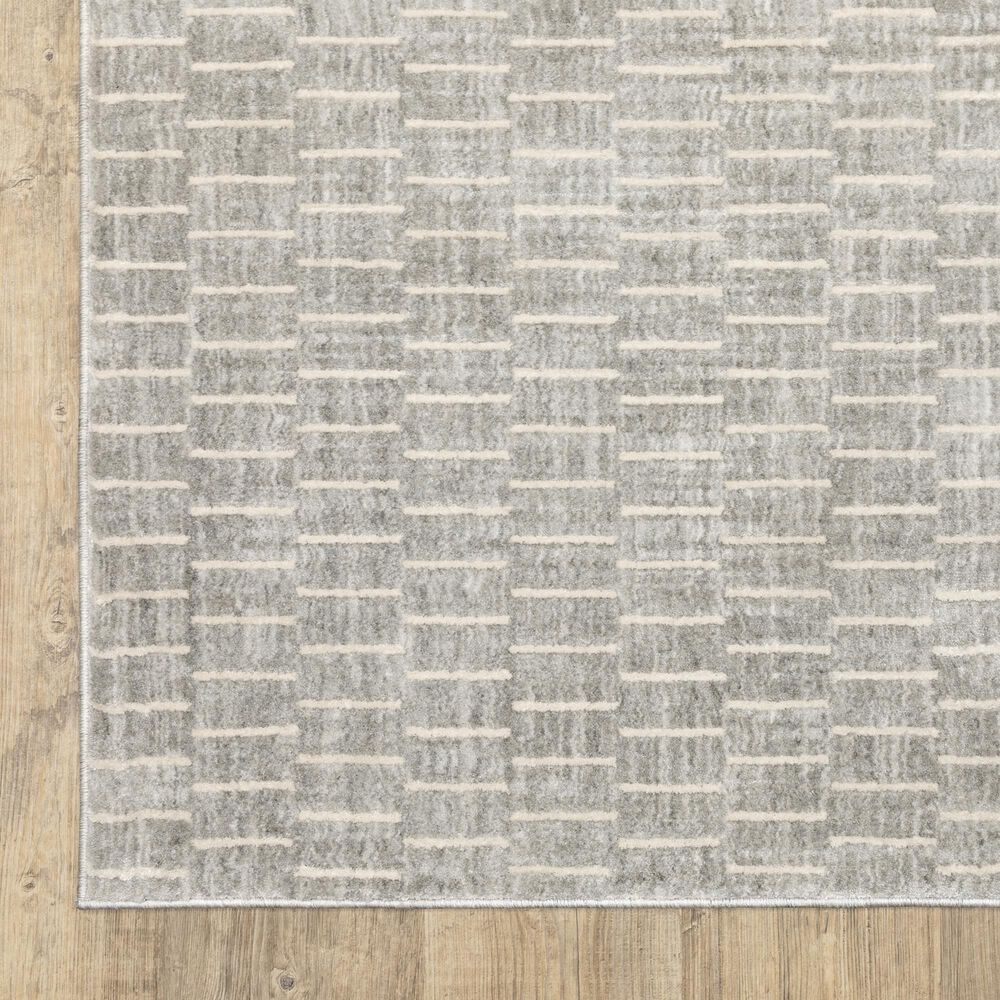Oriental Weavers Oliver OLV01 Grey and Beige 7'10" x 10'10" Area Rug, , large