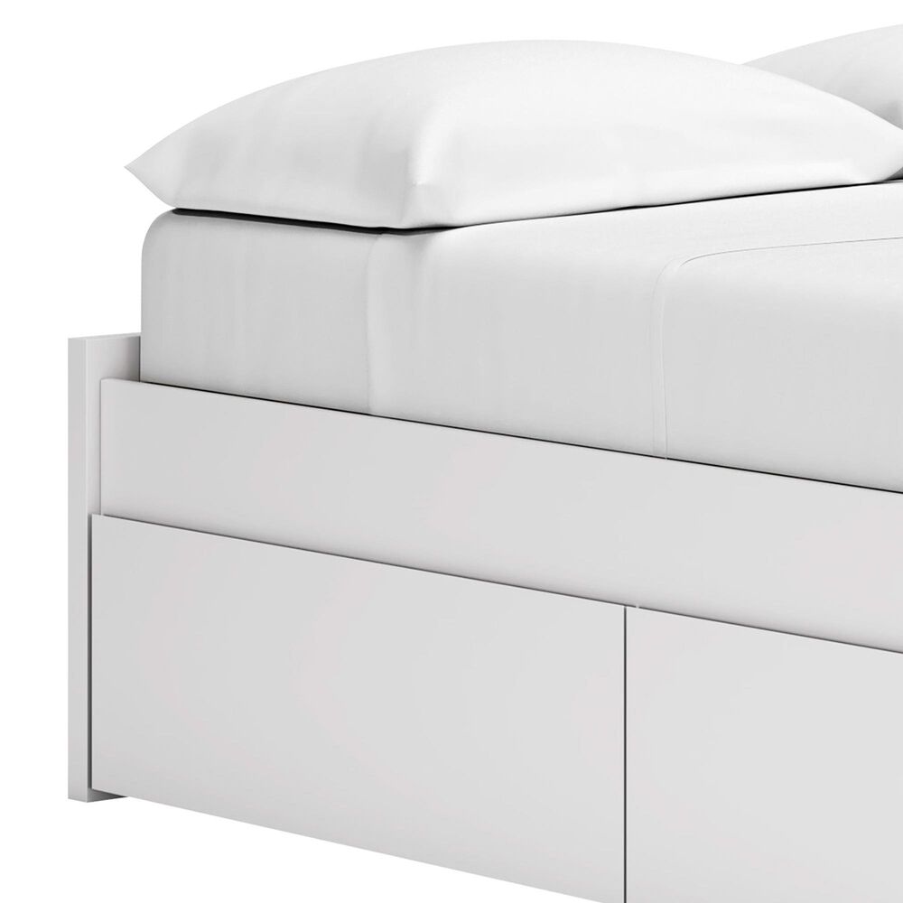 Ashley Onita Full Platform Bed with No Headboard and 2 Side Storage in White, , large