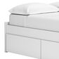 Ashley Onita Full Platform Bed with No Headboard and 2 Side Storage in White, , large