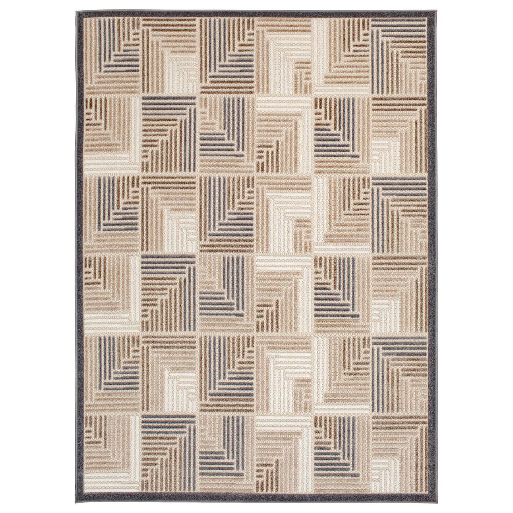 Central Oriental Fontana Halden 3"1" x 5"3" Cream and Brown Area Rug, , large