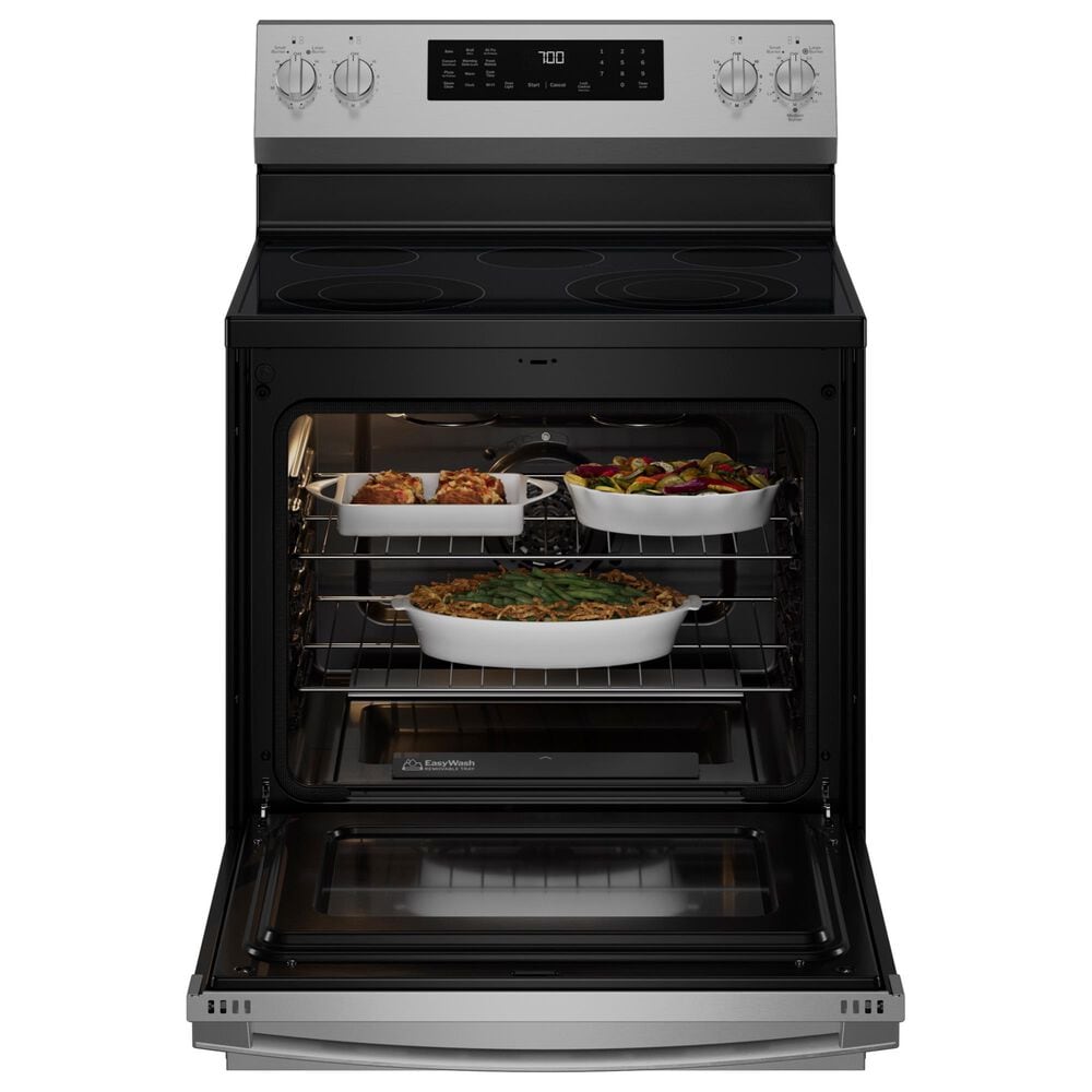 GE Profile 5.3 Cu. Ft. Smart Electric Range in Fingerprint Resistant Stainless, , large