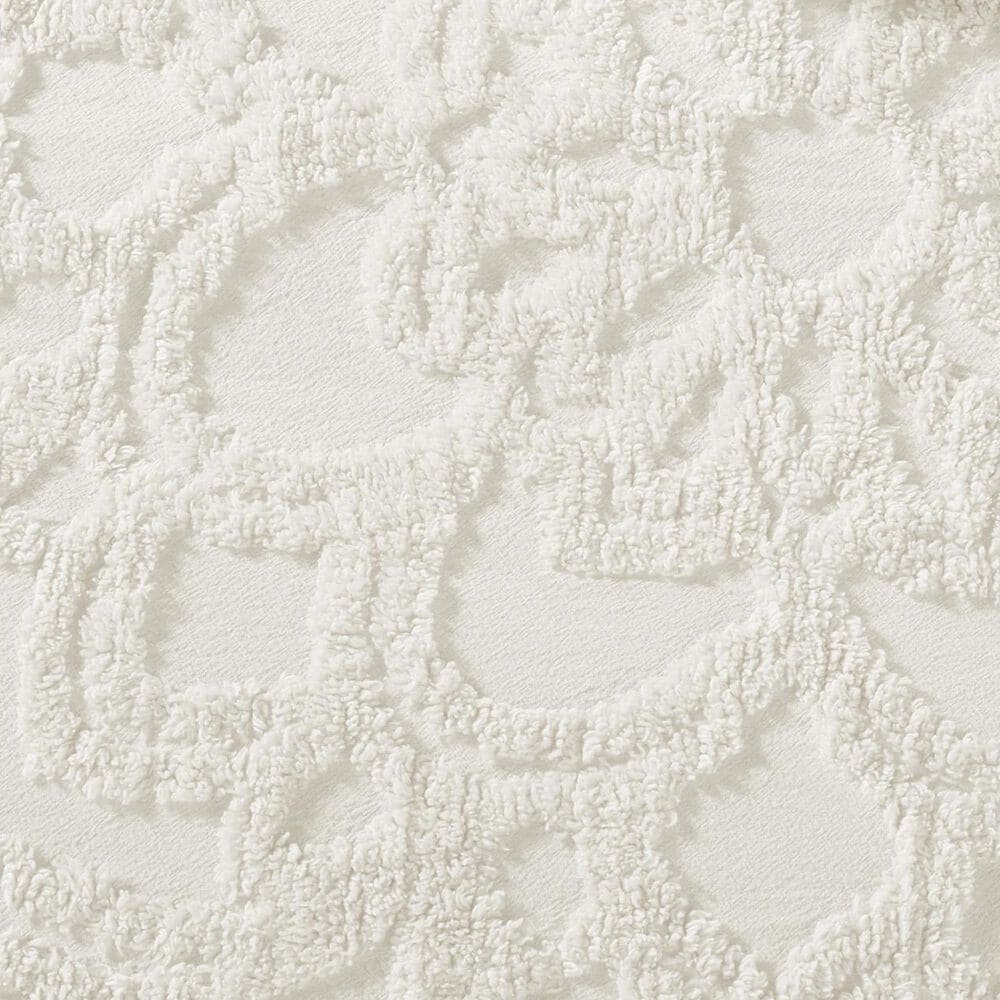 Hampton Park Laetitia 3-Piece Full/Queen Tufted Cotton Chenille Medallion Comforter Set in Off-White, , large