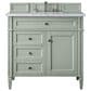 James Martin Vanities Brittany 36" Single Bathroom Vanity in Sage Green with 3 cm Eternal Jasmine Pearl Quartz Top and Rectangular Sink, , large