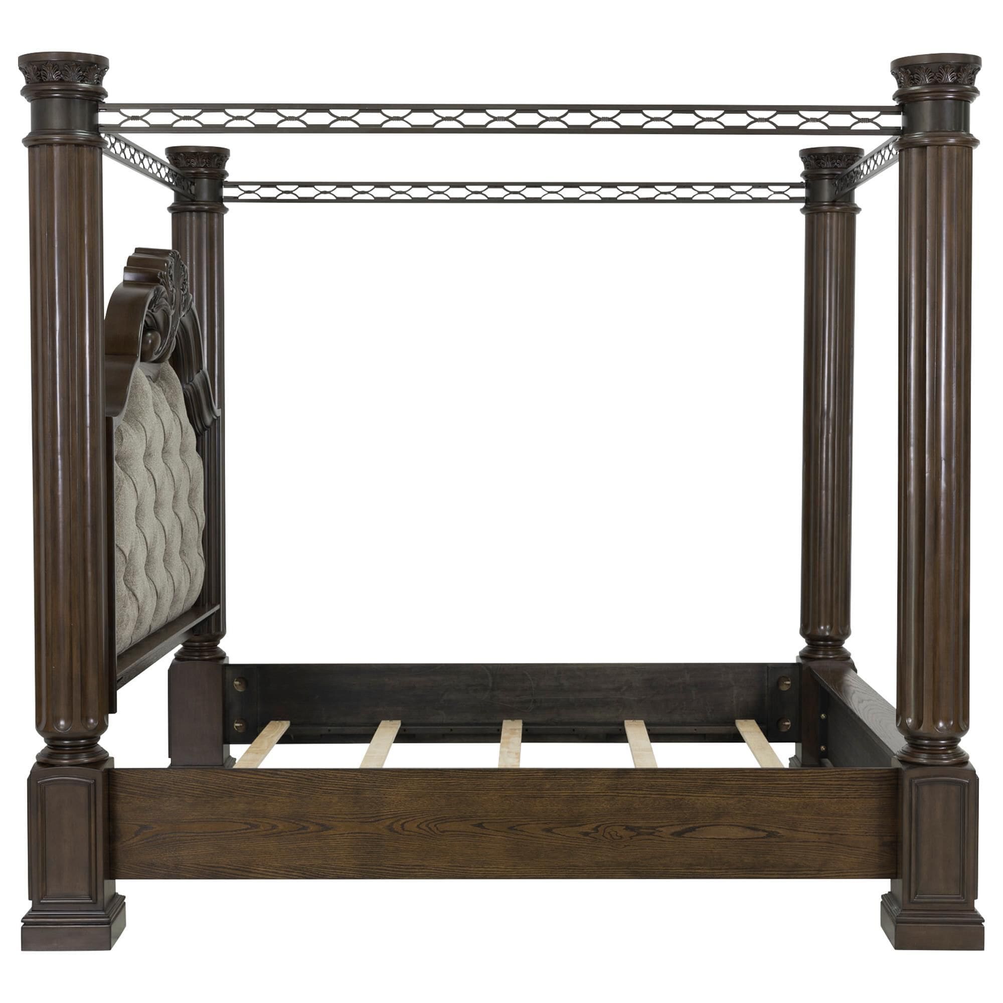 Millenium Maylee King Canopy Bed in Dark Brown