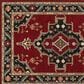 Oriental Weavers Lilihan Medallion 092R6 2" x 6" Red and Black Scatter Rug, , large