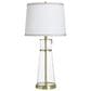 Flair Industries Table Lamp in Clear Seeded and Antique Brass, , large