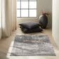 Nourison Rush CK953 3"2" x 5" Grey and Beige Area Rug, , large