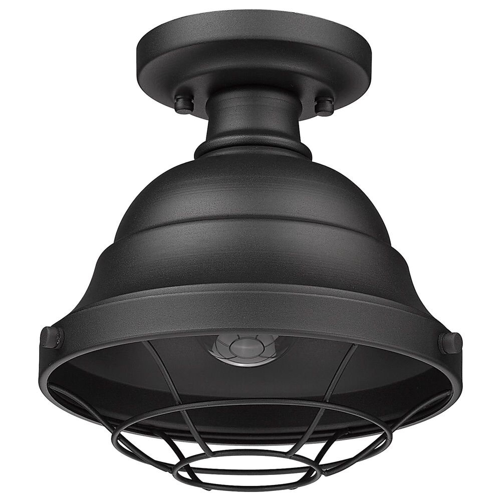 Golden Lighting Bartlett Outdoor Semi-Flush in Natural Black, , large
